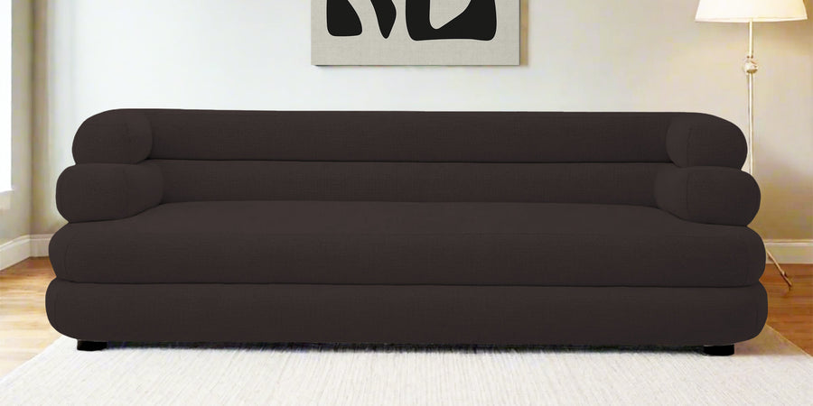 Wener Fabric 3 Seater Sofa In Pebble Brown Colour - Febonic Living