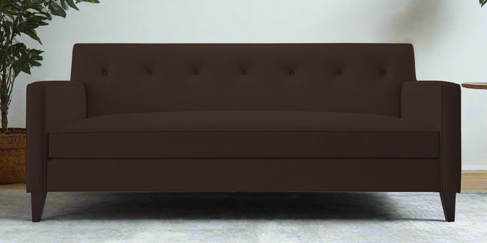 Miller Fabric 3 Seater Sofa in Coffee Brown Colour