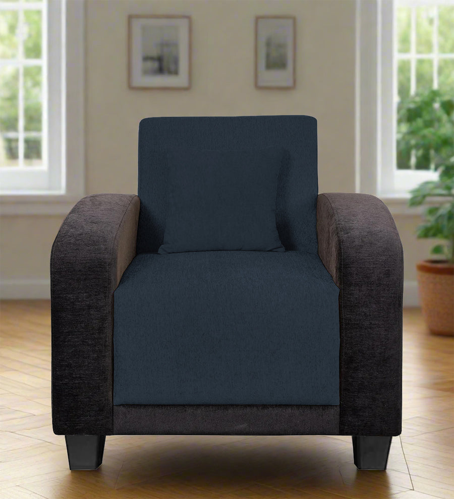 Alex  1 Seater Fabric Sofa - Denim Blue by Febonic Living