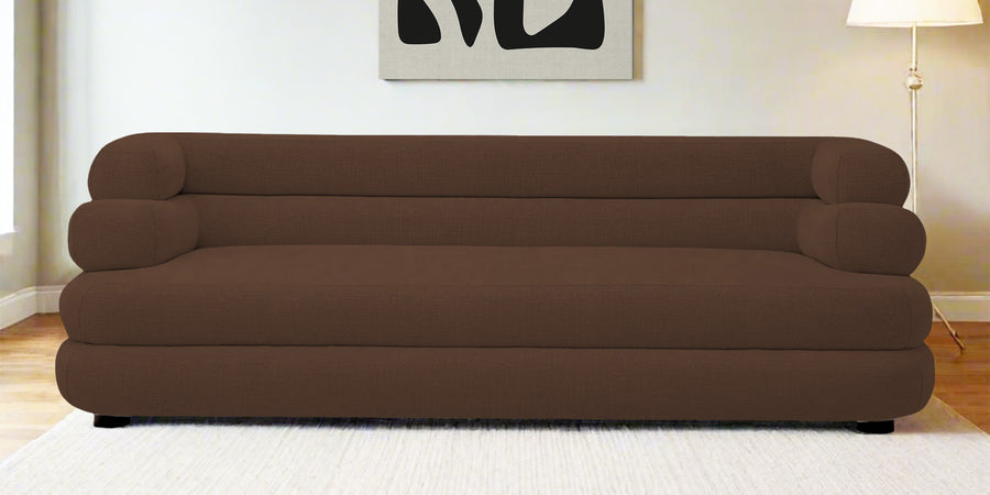 Wener Fabric 3 Seater Sofa In Ash Brown Colour - Febonic Living