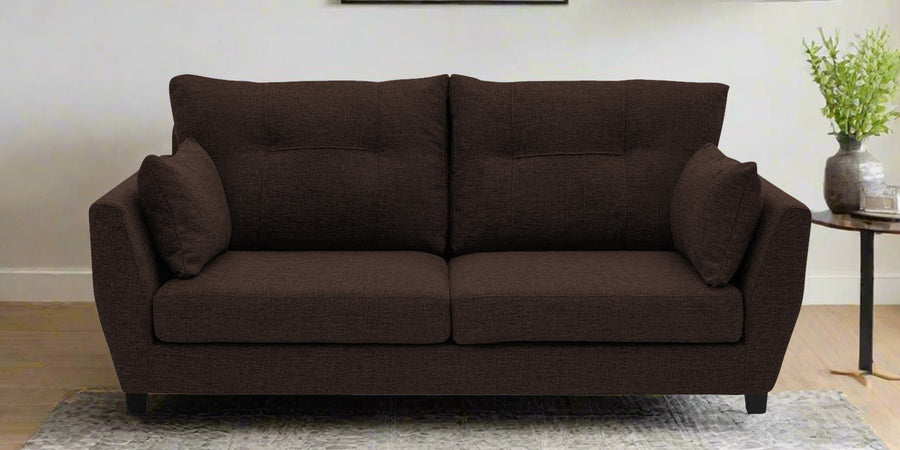 Mario Fabric 2 Seater Sofa In Coffee Brown Colour - Febonic Living