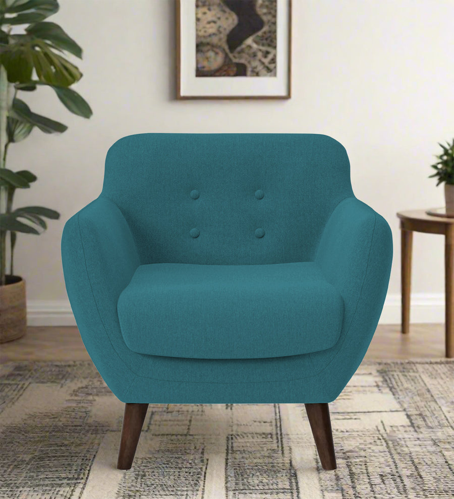 Goofy  1 Seater Fabric Sofa - Water Blue by Febonic Living