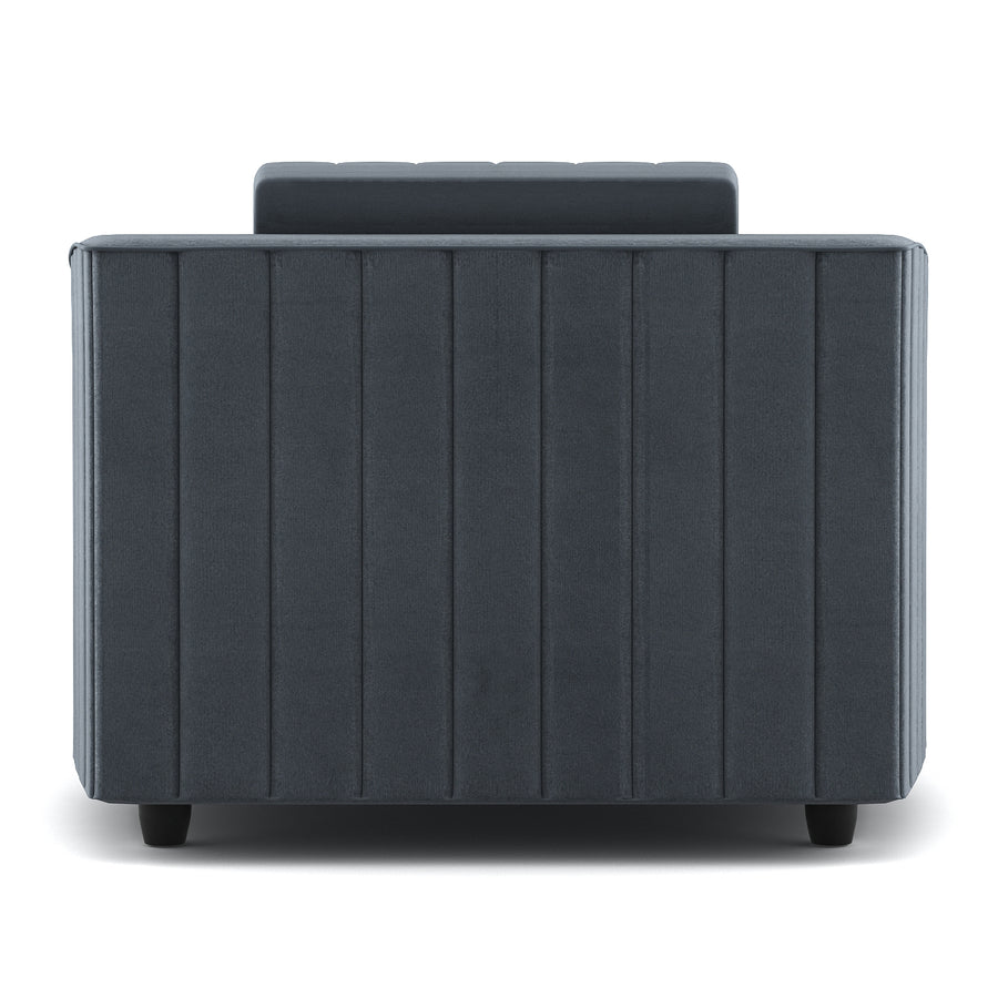 Bubu Velvet 1 Seater Sofa In Pupple Grey Colour - Febonic Living