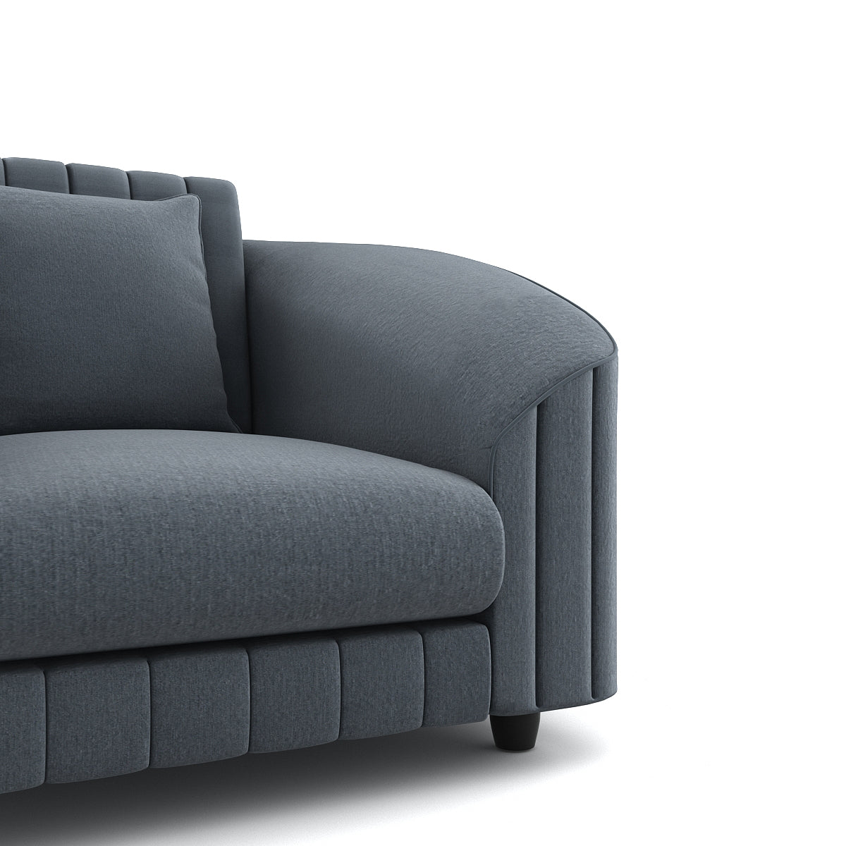 Bubu Velvet 1 Seater Sofa In Pupple Grey Colour