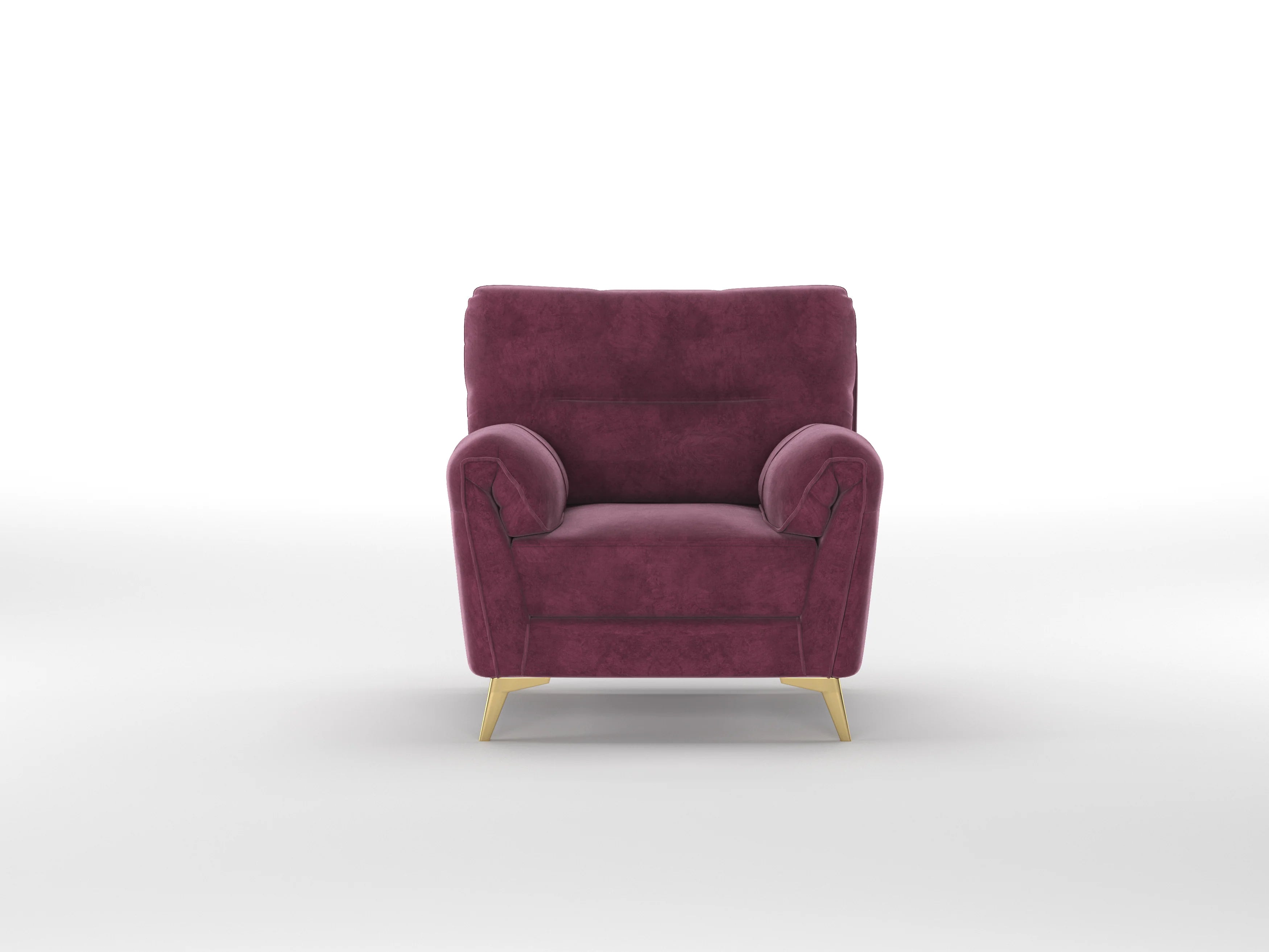 Bilance Velvet 1 Seater Sofa In Maroon Colour - Febonic Living