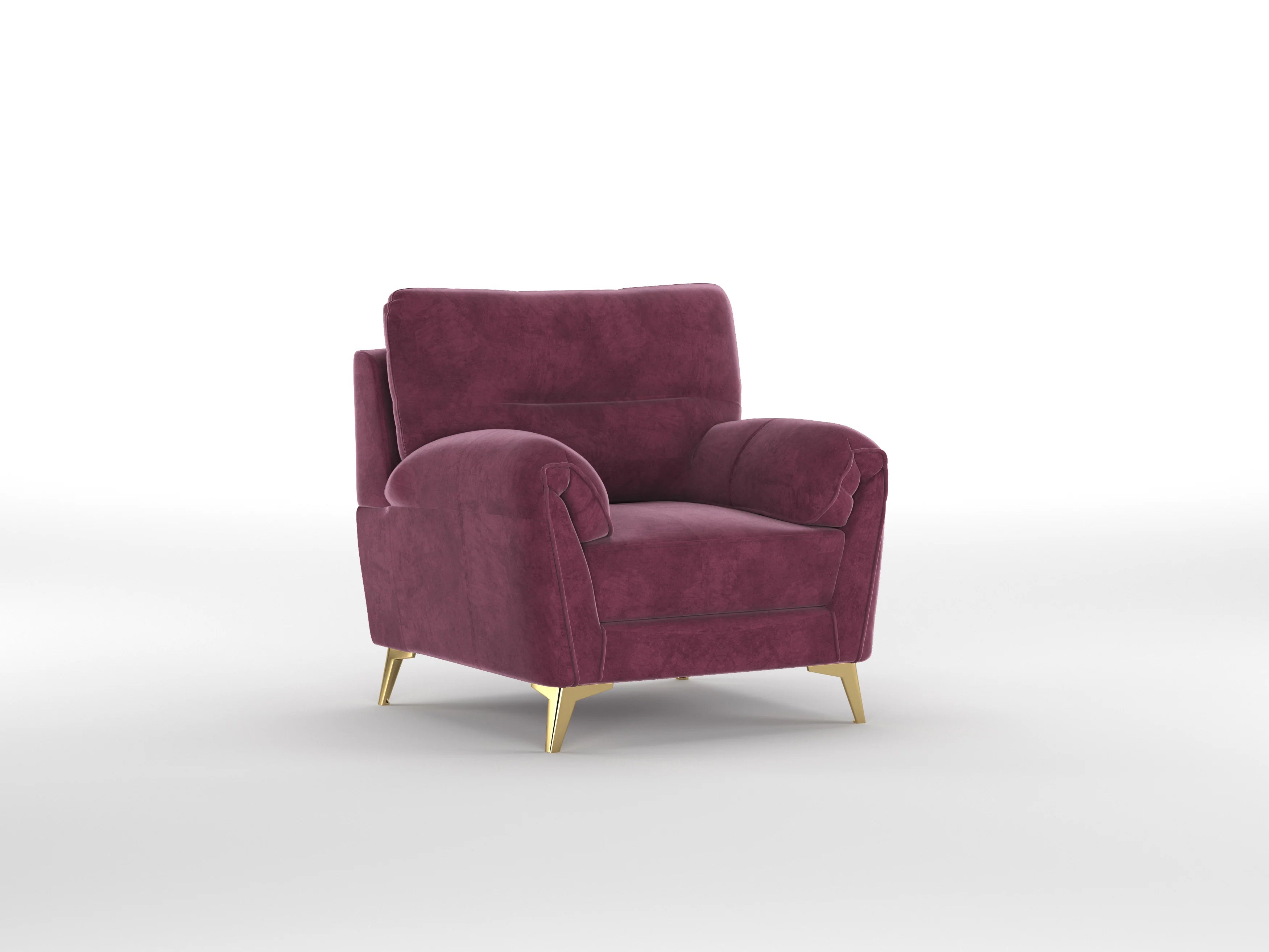 Bilance Velvet 1 Seater Sofa In Maroon Colour - Febonic Living