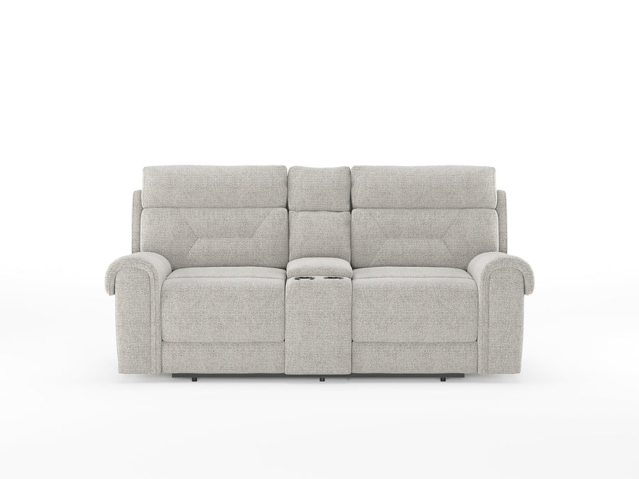 Alpeno Fabric 2 Seater Motorized Recliner In Bone Beige Colour - Febonic Living