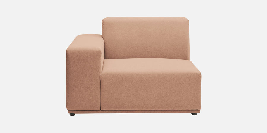 Adam Fabric Rhs Sectional Sofa 3 Ottoman Lounger In Cosmic Beige Colour - Febonic Living