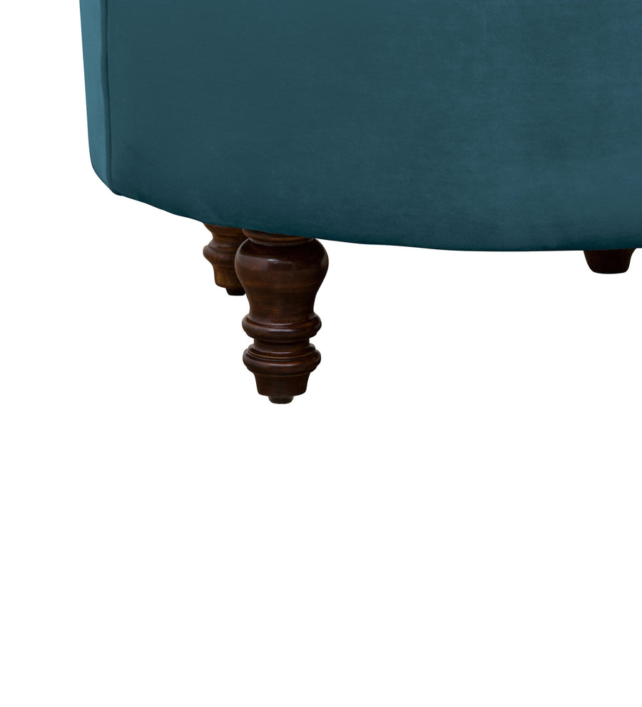 Clark Velvet Slipper Chair In Aqua Blue Colour - Febonic Living