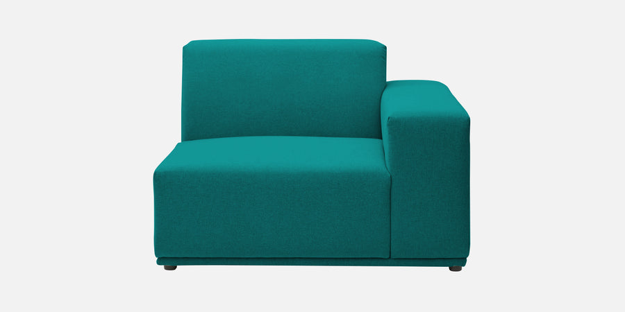 Adam Fabric Lhs Sectional Sofa 3 Ottoman Lounger In Sea Green Colour - Febonic Living