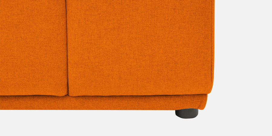 Adam Fabric Rhs Sectional Sofa 3 Ottoman Lounger In Vivid Orange Colour - Febonic Living
