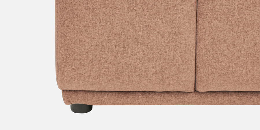 Adam Fabric Lhs Sectional Sofa 3 Ottoman Lounger In Cosmic Beige Colour - Febonic Living