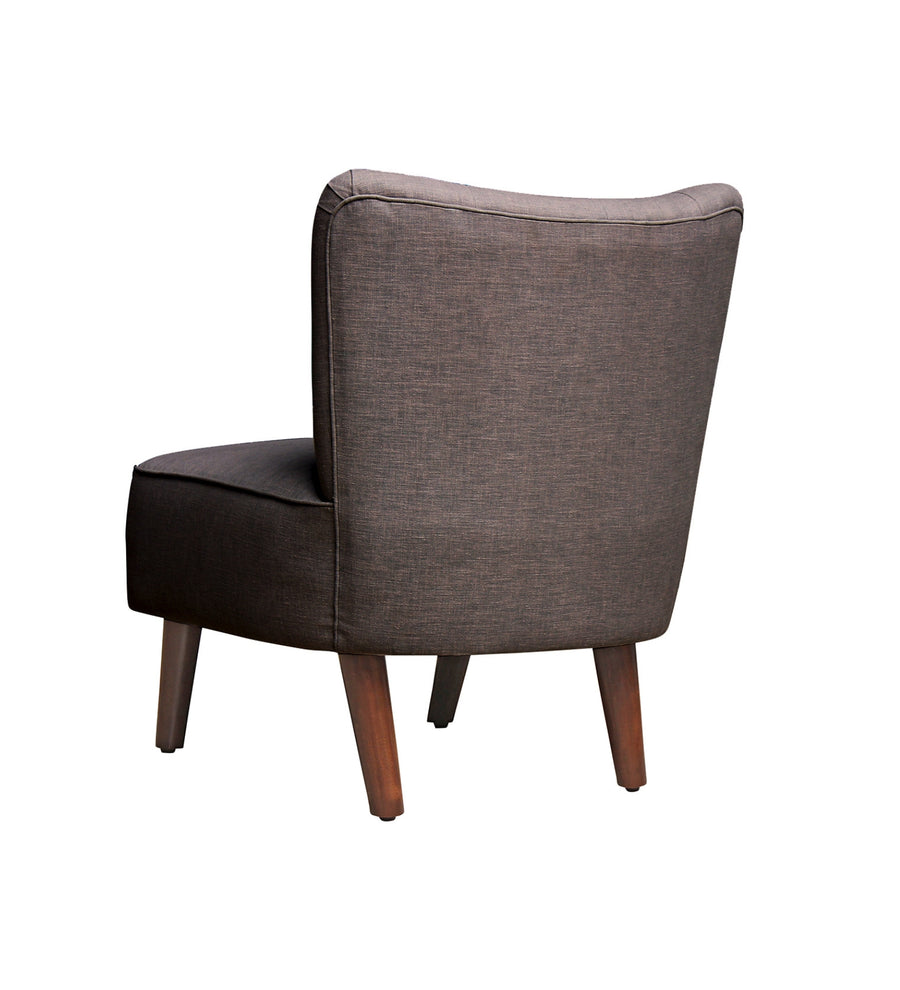 Lola Fabric Slipper Chair In Cara Brown Colour - Febonic Living