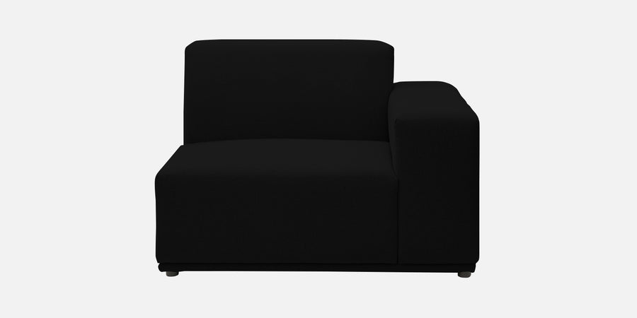 Adam Fabric Rhs Sectional Sofa 3 Ottoman Lounger In Zed Black Colour - Febonic Living