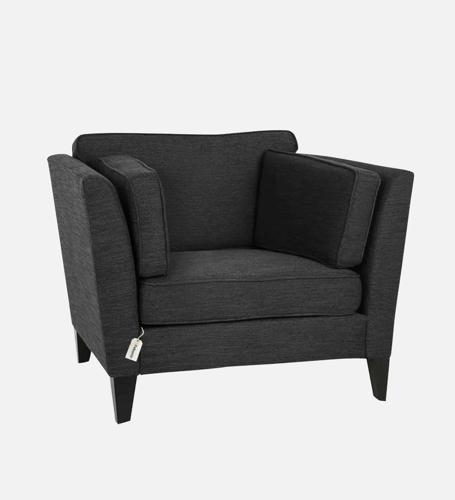 Nigar Fabric 1 Seater Sofa In Charcoal Grey Colour - Febonic Living
