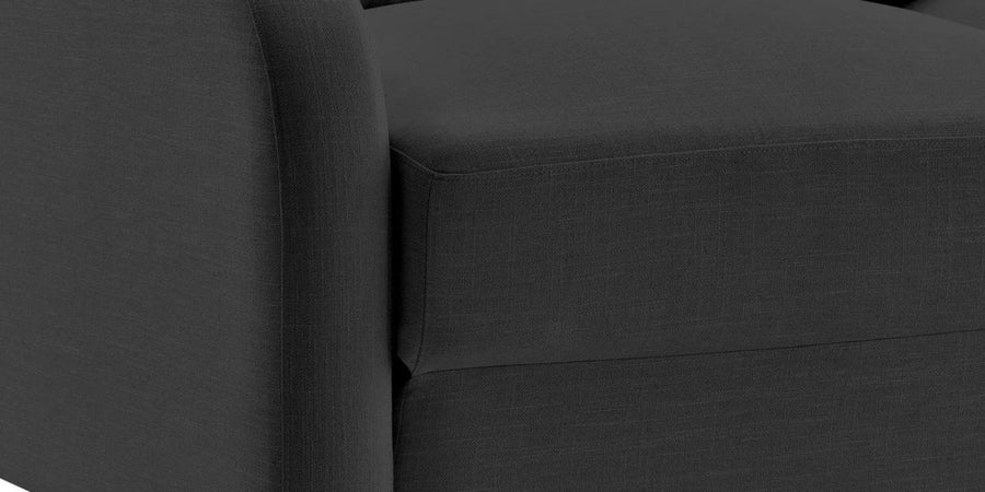 Rosa Fabric 3 Seater Foldable Sofa Cum Bed In Charcoal Grey Colour - Febonic Living