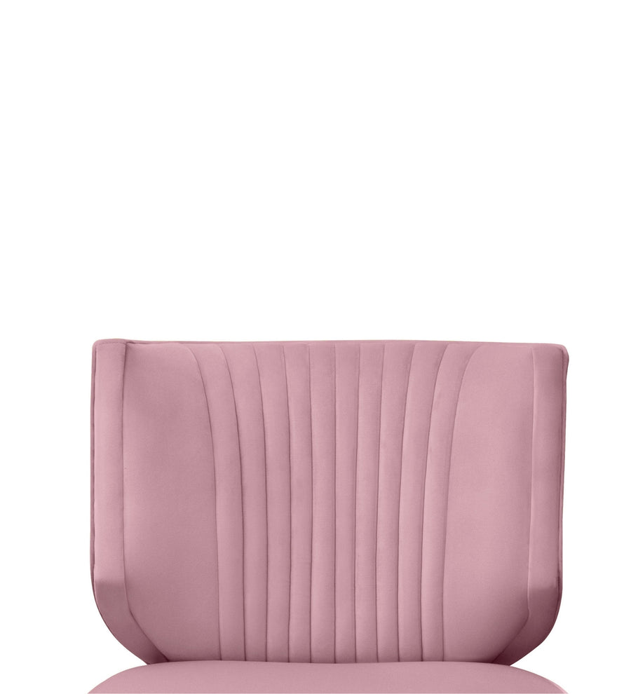 Robby Velvet Slipper Chair In Millennial Pink Colour - Febonic Living