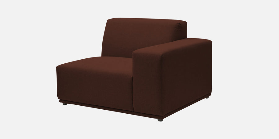 Adam Fabric Rhs Sectional Sofa 3 Ottoman Lounger In Coffee Brown Colour - Febonic Living