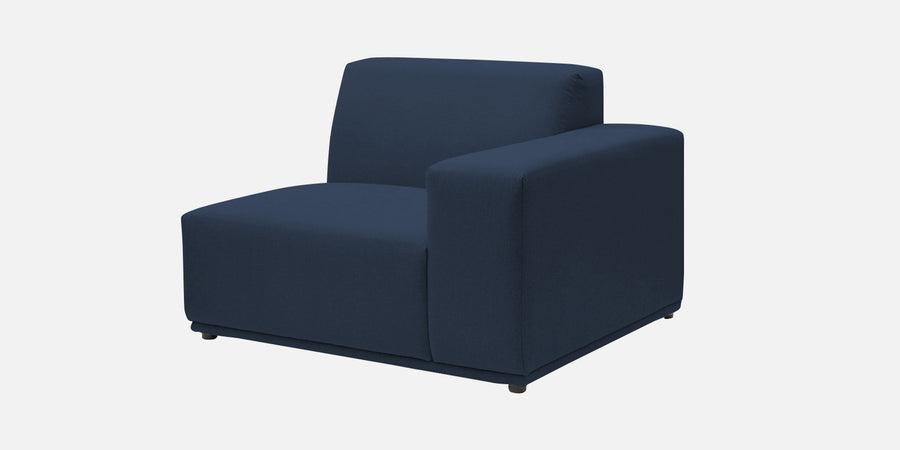 Adam Fabric Rhs Sectional Sofa 3 Ottoman Lounger In Denim Blue Colour - Febonic Living