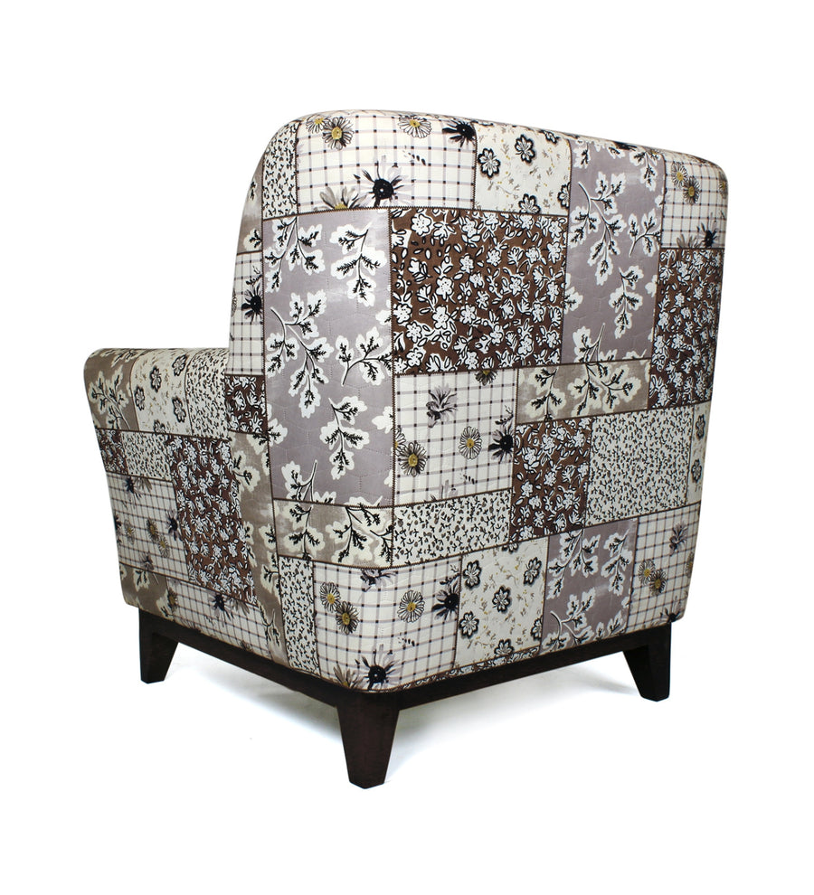 Mora Floral Print Fabric Arm Chair In Multi Colour - Febonic Living