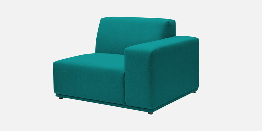 Adam Fabric Rhs Sectional Sofa 3 Ottoman Lounger In Sea Green Colour - Febonic Living