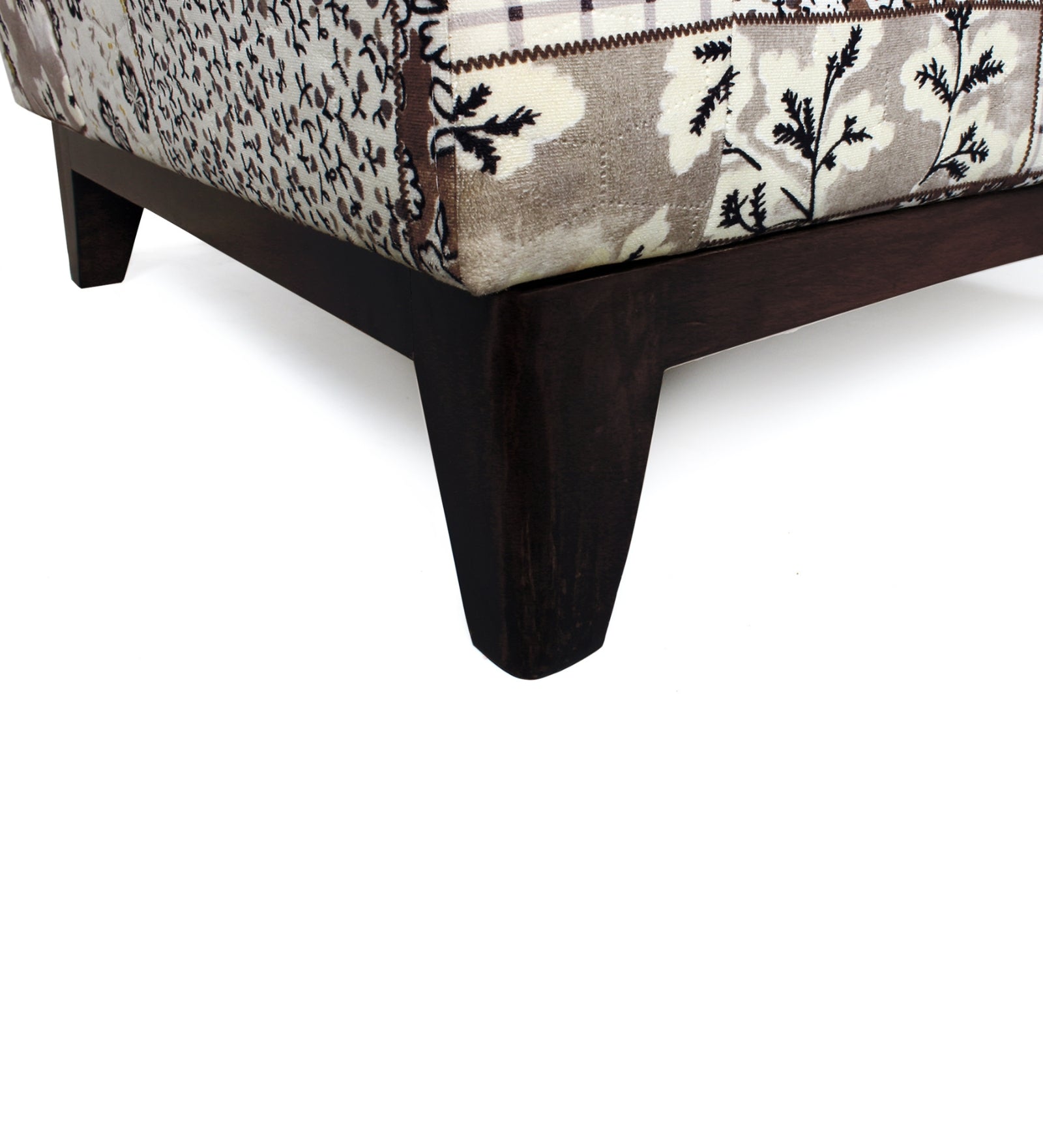 Mora Floral Print Fabric Accent Chair in Multi Colour