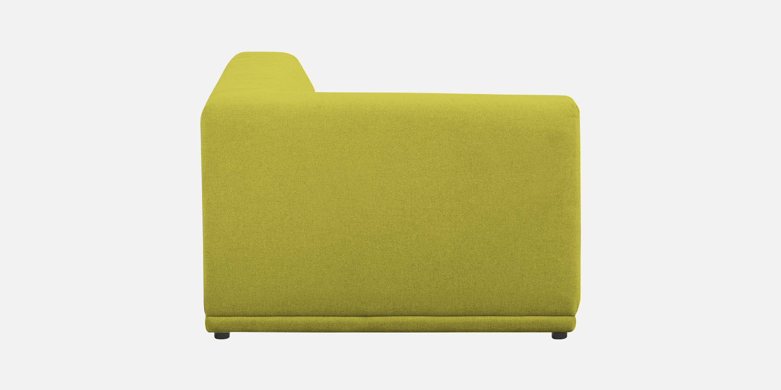 Adam Fabric LHS Sectional Sofa (3 + Lounger) In Parrot Green Colour