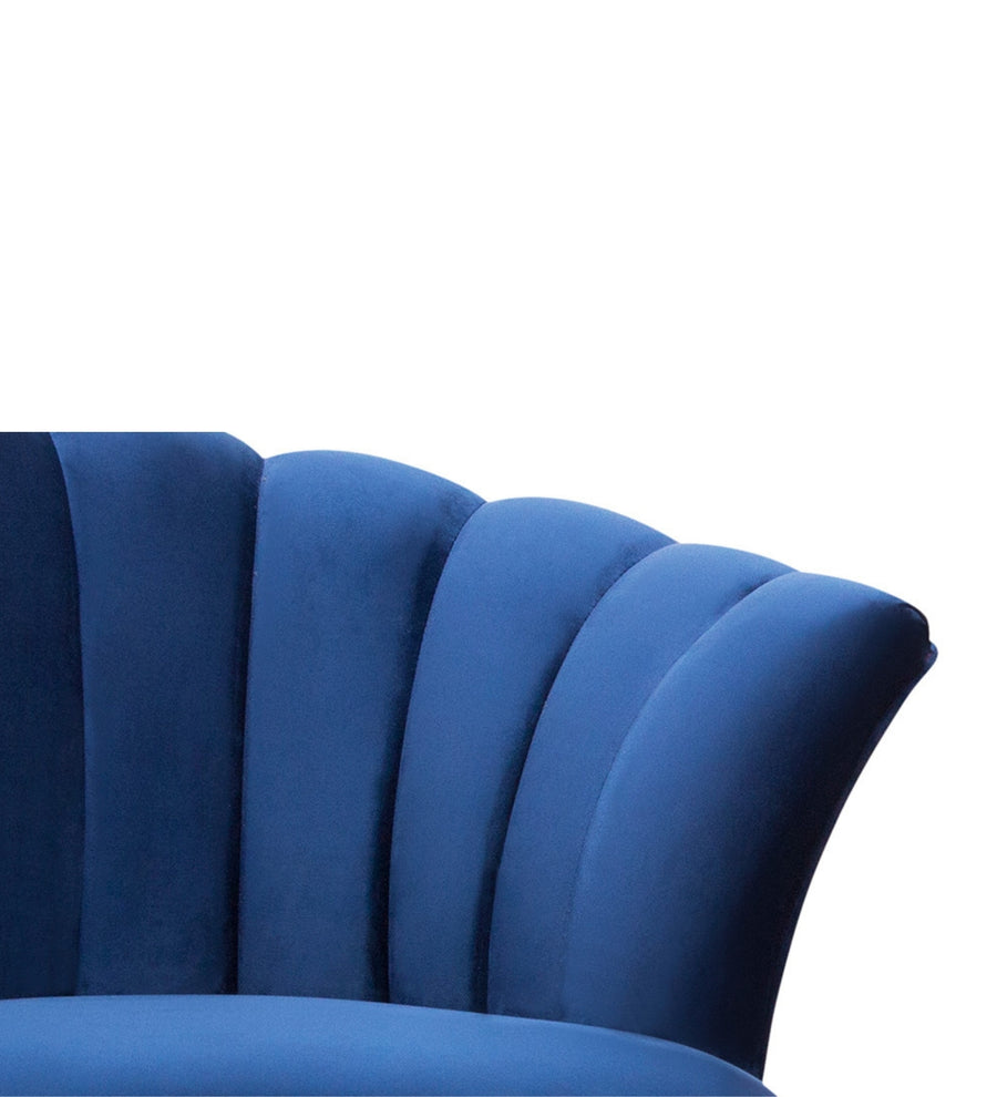 Davo Velvet Slipper Chair In Imperial Blue Colour - Febonic Living