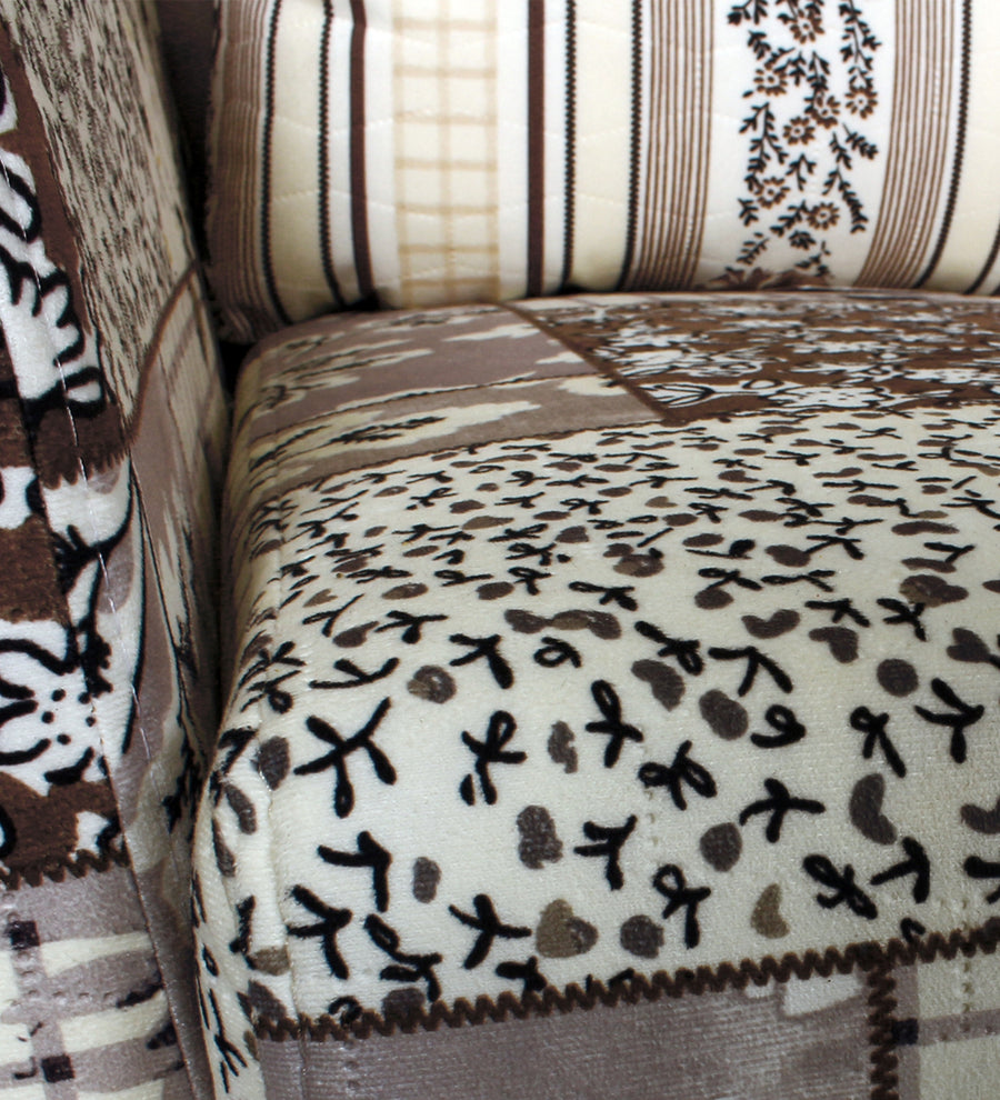 Mora Floral Print Fabric Arm Chair In Multi Colour - Febonic Living
