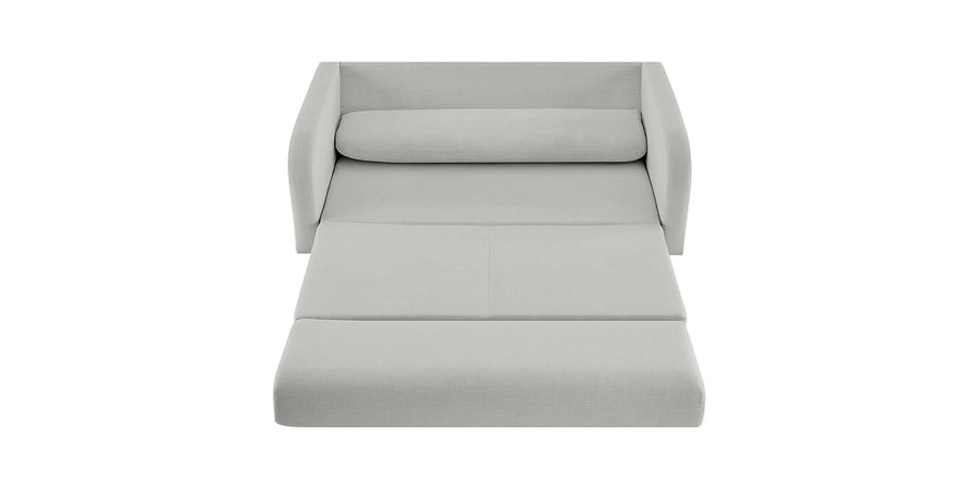 Rosa Fabric 3 Seater Foldable Sofa Cum Bed In Lit Grey Colour - Febonic Living