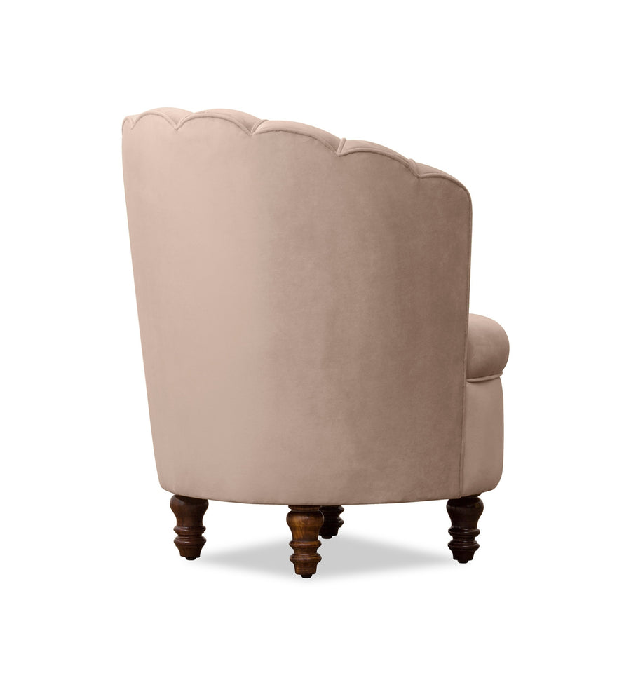 Clark Velvet Slipper Chair In Camel Beige Colour - Febonic Living