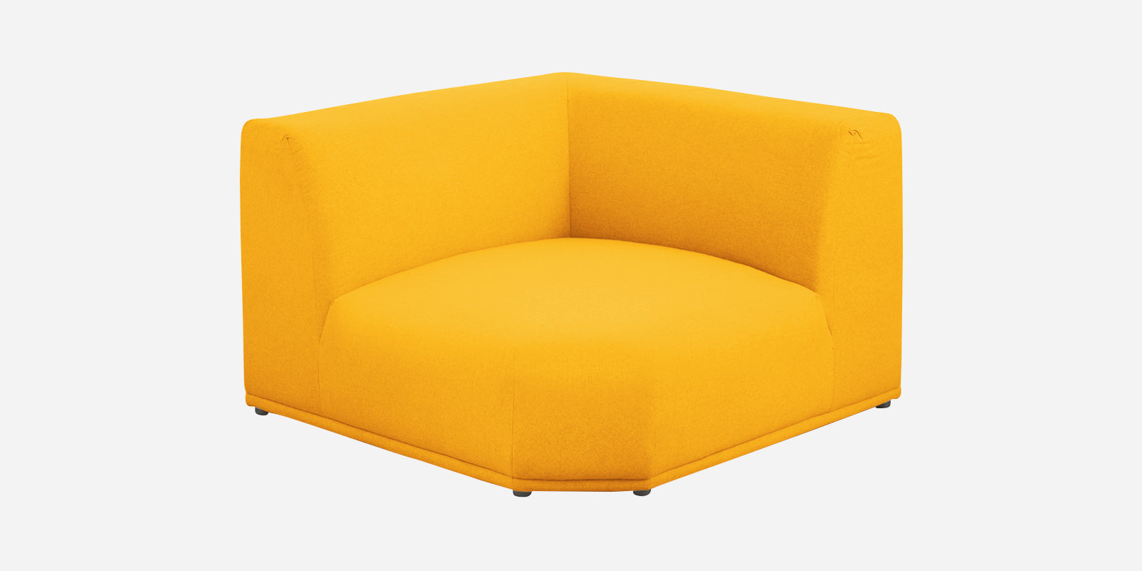 Adam Fabric LHS Sectional Sofa (3 + Lounger) In Bold Yellow Colour