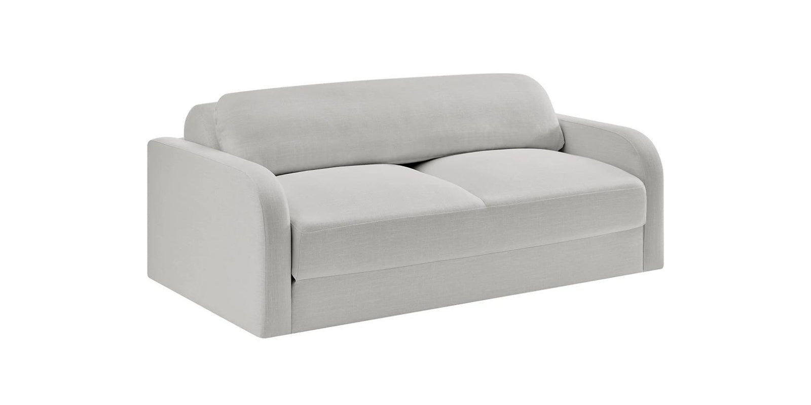 Rosa Fabric 3 Seater Convertible Sofa Cum Bed In Lit Grey Colour