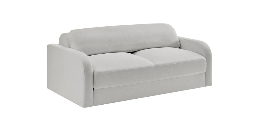 Rosa Fabric 3 Seater Foldable Sofa Cum Bed In Lit Grey Colour - Febonic Living