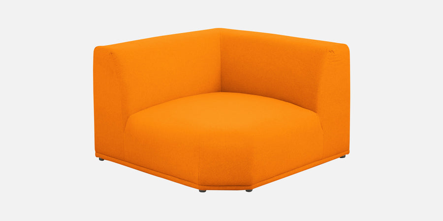 Adam Fabric Lhs Sectional Sofa 3 Ottoman Lounger In Vivid Orange Colour - Febonic Living
