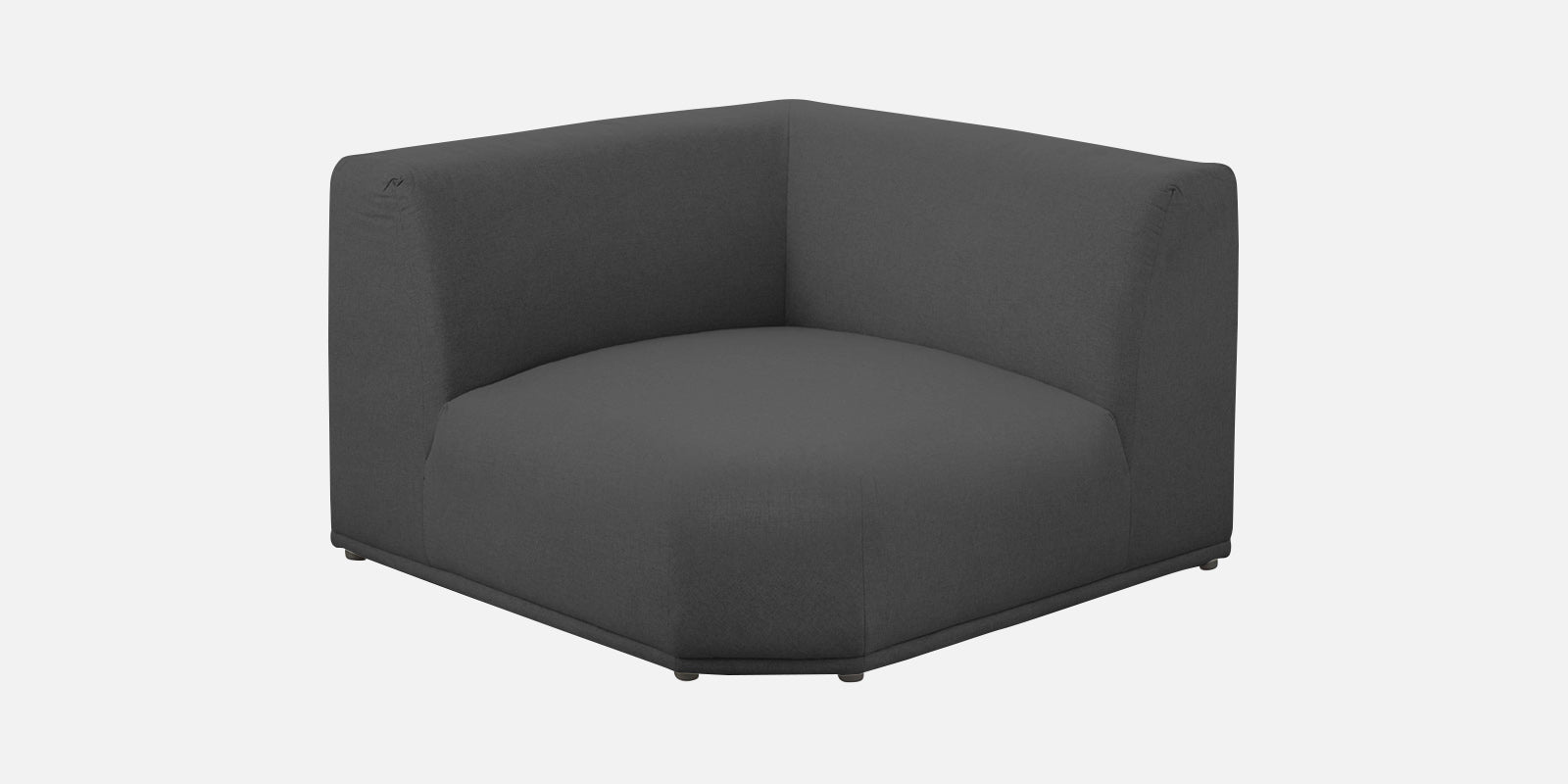 Adam Fabric RHS Sectional Sofa (3 + Lounger) In Charcoal Grey Colour