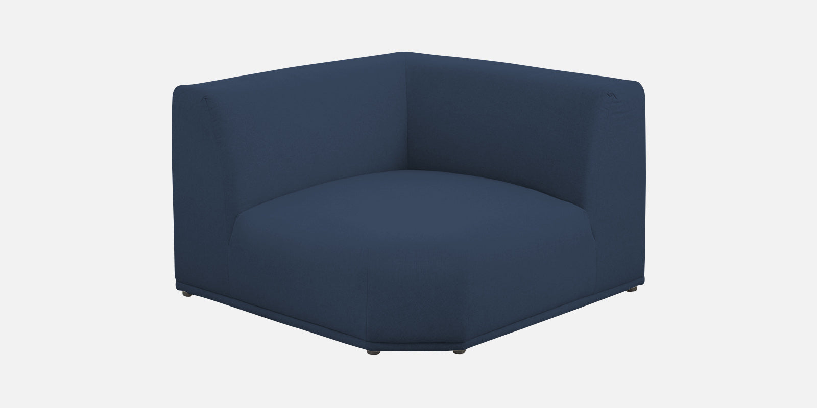 Adam Fabric LHS Sectional Sofa (3 + Lounger) In Denim Blue Colour