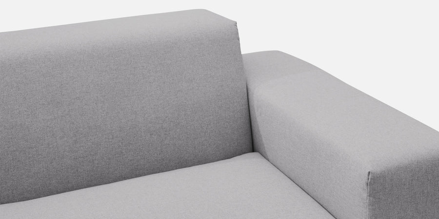Adam Fabric Rhs Sectional Sofa 3 Ottoman Lounger In Lit Grey Colour - Febonic Living