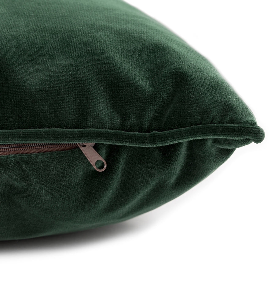Lucca Velvet 20X20 Inches Cushion Covers Pack Of 2 In Amazon Green Colour - Febonic Living