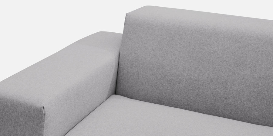 Adam Fabric Lhs Sectional Sofa 3 Ottoman Lounger In Lit Grey Colour - Febonic Living