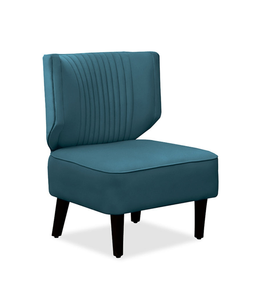 Robby Velvet Slipper Chair In Arabian Green Colour - Febonic Living