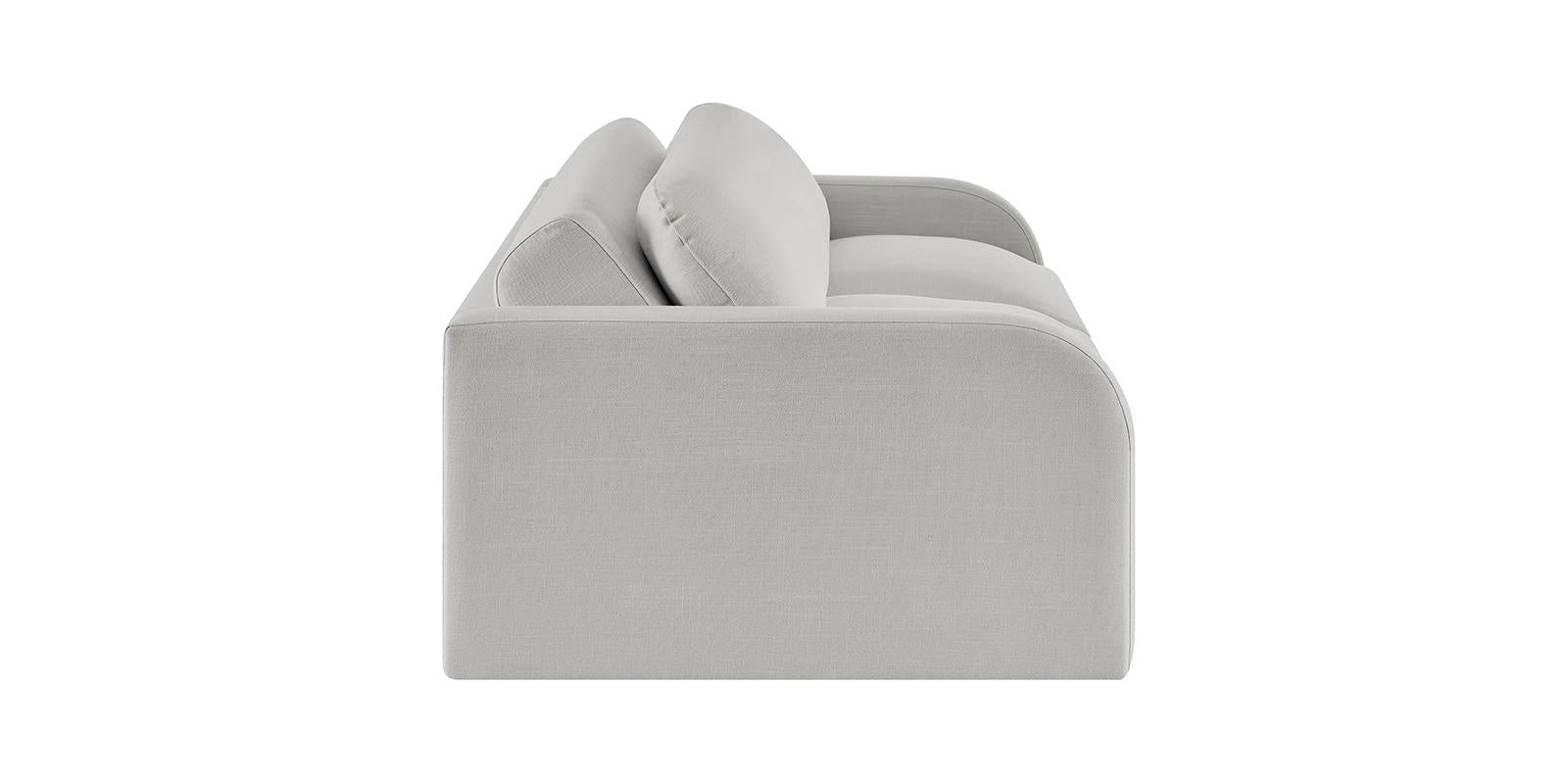 Rosa Fabric 3 Seater Convertible Sofa Cum Bed In Lit Grey Colour