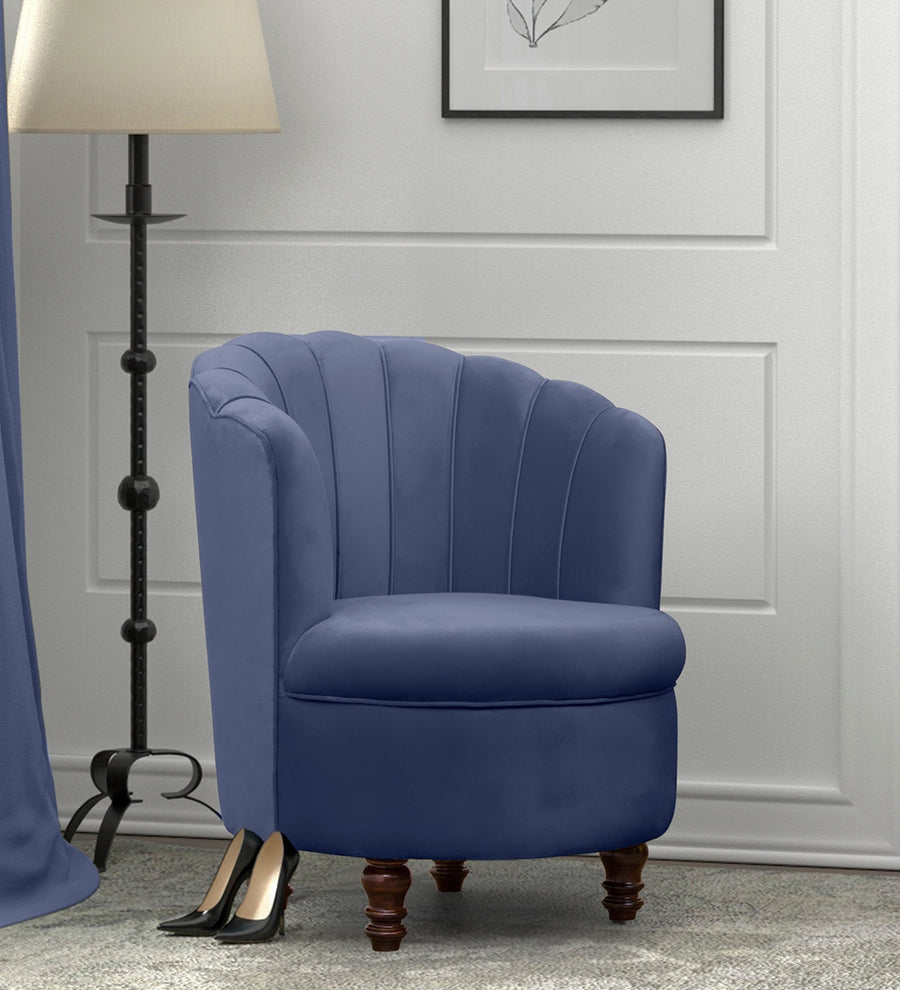 Clark  Slipper Velvet Chair - Imperial Blue by Febonic Living