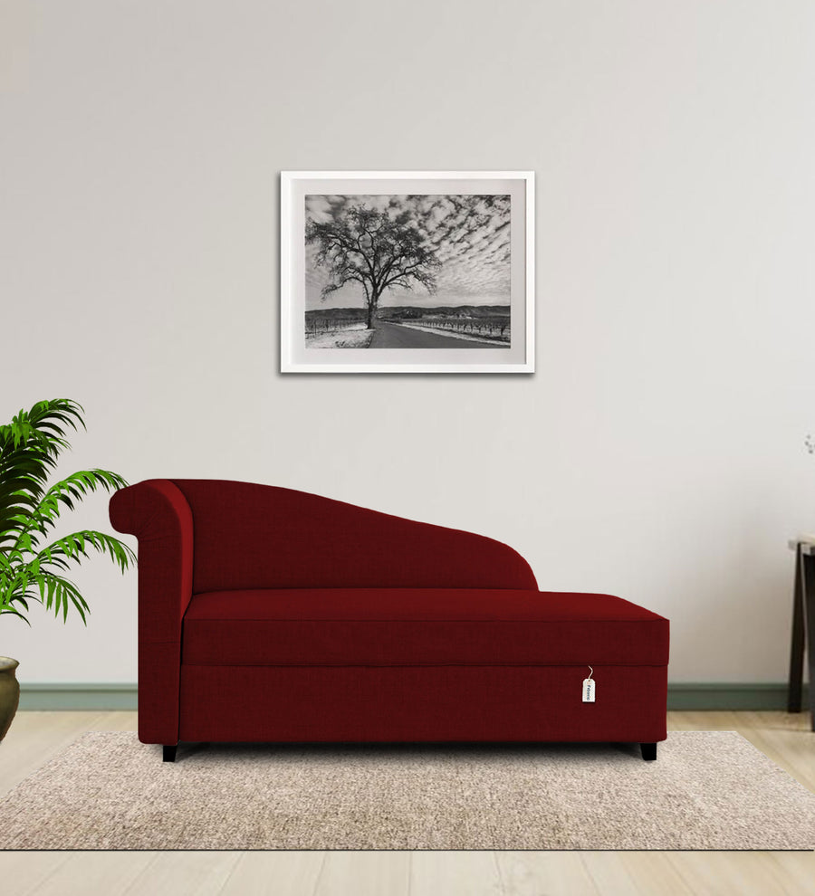 Toppy  RHS Fabric Chaise Lounger - Blood Maroon by Febonic Living