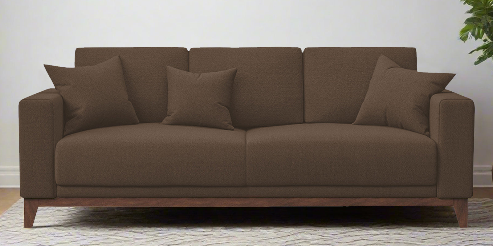 Luca Fabric 3 Seater Sofa in Rosy Brown Colour