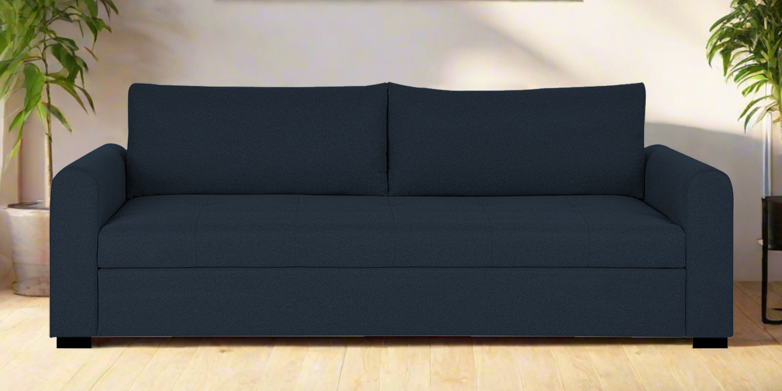 Sigma Fabric 3 Seater Sofa in Denim Blue Colour