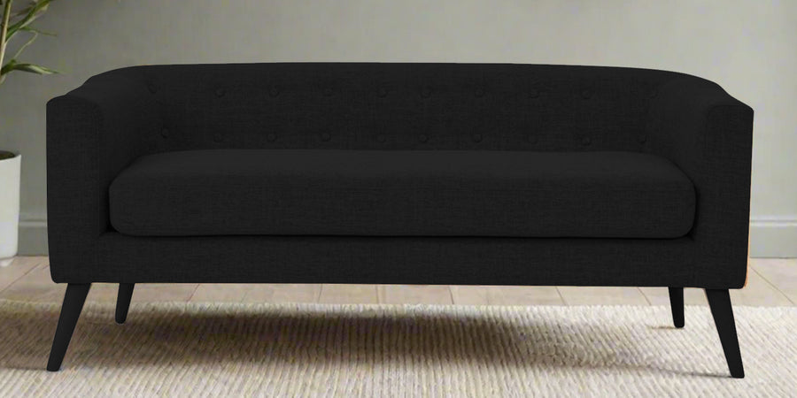 Casper Fabric 3 Seater Sofa In Zed Black Colour - Febonic Living