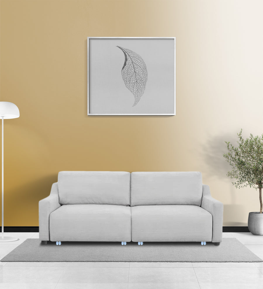 Gabby  3 Seater Pull Out  Cum Bed Fabric Sofa - Lit Grey by Febonic Living