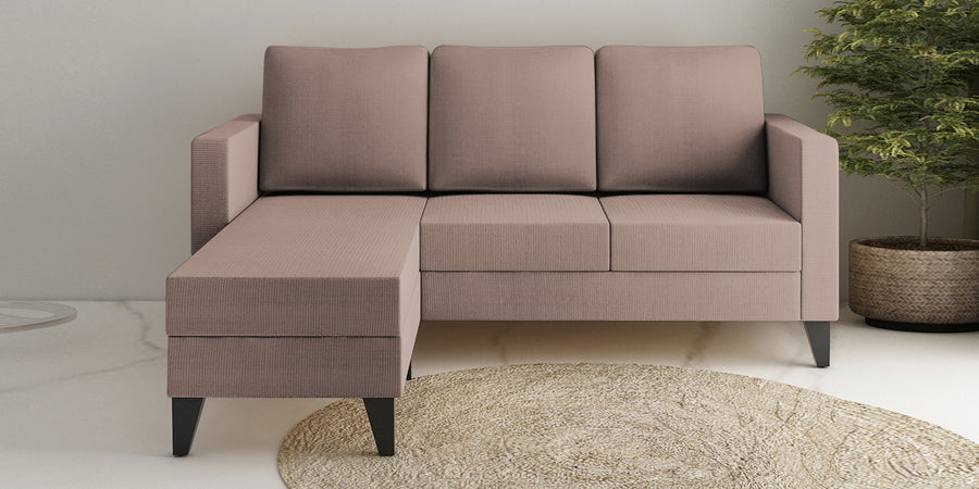 Nori Fabric Rhs Sectional Sofa 2 Lounger In Kadhi Beige Colour - Febonic Living