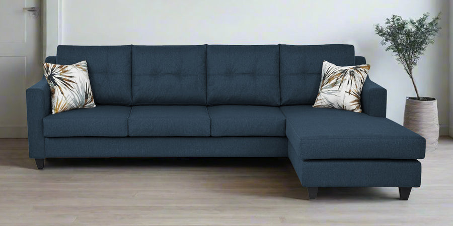 Welly Fabric Lhs Sectional Sofa 3 Lounger In Light Blue Colour - Febonic Living